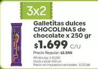 X$ - Galletitas dulces CHOCOLINAS de chocolate