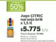 Citric - Jugo CITRIC naranja brik