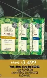 La Merced - Yerba Mate Variedad X500G