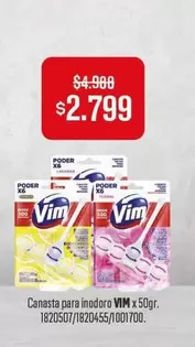 Vim - Canasta para inodoro x50gr. 1820507/1820455/1001700
