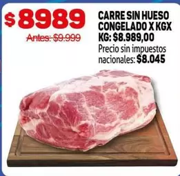 X$ - CARNE SIN HUESO CONGELADO X KG