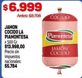Piamontesa - JAMON COCIDO