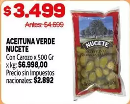 Nucete - ACEITUNA VERDE NUCETE