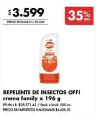 Off - REPENTE DE INSECTOS crema family
