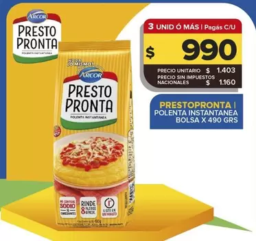 Presto Pronta - POLENTA INSTANTANEA BOLSA