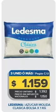 Ledesma - Azucar Molida Clásica Bolsa