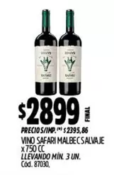 VINO SAFARI MALBEC SALVAJE
