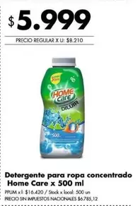 X$ - Detergente para ropa concentrado