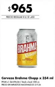 Brahma - Cerveza Chopp x 354 ml