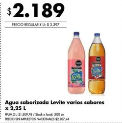 X$ - Agua saborizada