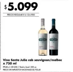 Santa Julia - Vino cab sauvignon/malbec