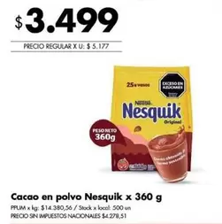 Nesquik - Cacao en polvo