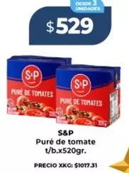 S&P - Puré de tomate t/b.x520gr.