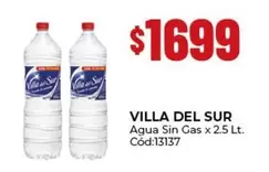 Villa del Sur - Agua Sin Gas x 2.5 Lt. C
uevo:13137