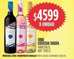 X$ - VINO COSECHA TARDIA