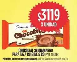 Cuisine - CHOCOLATE SEMIAMARGO
