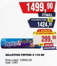 Pepitos - GALLETITAS PEPITOS X 119 GR