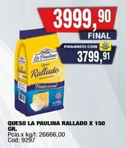 La paulina - QUESO LA PAULINA RALLADO