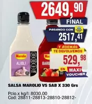 Marolio - SALSA MAROLIO VS SAB X