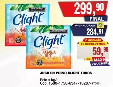 Clight - JUGO EN POLVO CLIGHT