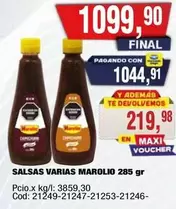 Marolio - SALSAS VARIAS MAROLIO 285 GR