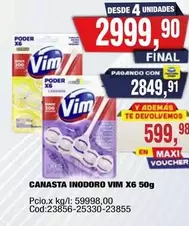 Vim - CANASTA INODORO X6 50g