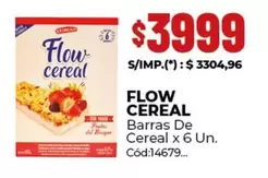 Flow - Cereal Barras De Cereal x 6 Un.