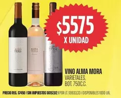 Alma Mora - VINO ALMA MORA VARIETALES