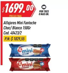 Fantoche - Alfajores Mini Choc/ Blanco 150Gr Cod. 40423/2
