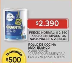 Gigante - ROLLO DE COCINA MAXI BLANCO