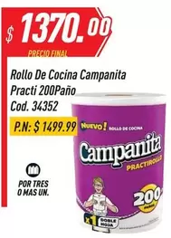 Campanita - Rollo De Cocina Practi 200Paño Cod. 34352