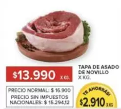 TAPA DE ASADO DE NOVILLO