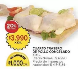 X$ - CUARTO TRASERO DE POLLO CONGELADO