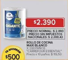 Gigante - ROLLO DE COCINA GIGANTE MAXI BLANCO