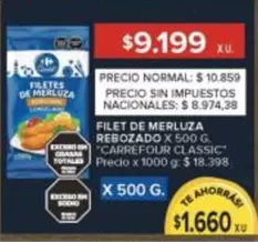 X$ - FILETES DE MERLUZA REBOZADO