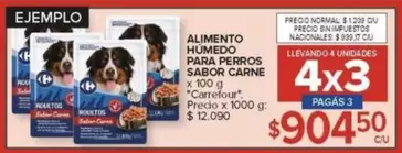 Carrefour - ALIMENTO HUMEDO PARA PERROS SABOR CARNE