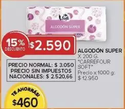 Carrefour - Algodón Súper