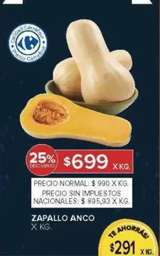 Carrefour - ZAPALLO ANCO