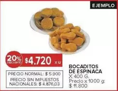 X$ - BOCADITOS DE ESPINACA