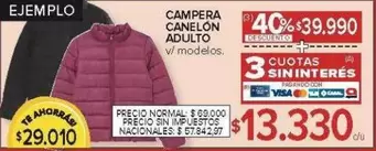 CAMPERA CANELON ADULTO