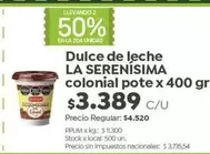 La Serenísima - Dulce de leche LA SERENÍSIMA colonial pote
