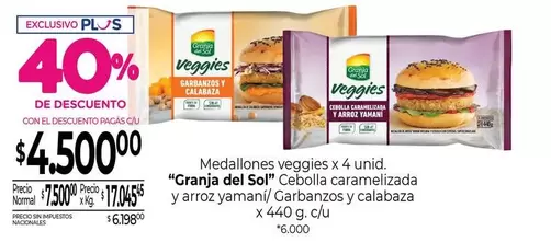 Sol - Medallones Veggies