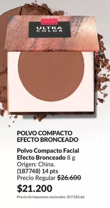 Ultra - Polvo Compacto Efecto Bronceado Polvo Compacto Facial 8 g (187748)
