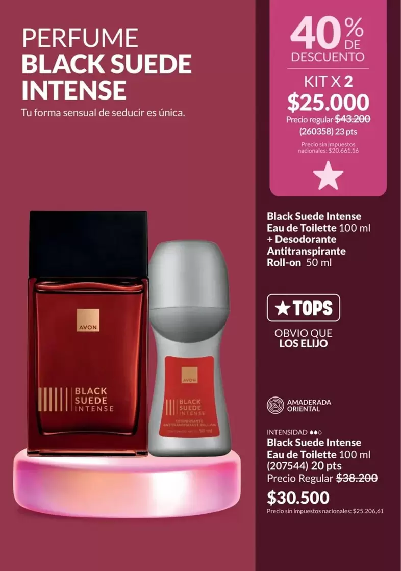 Black Suede - Intense Eau de Toilette 100 ml + Deodorant Antitranspirant Roll-on 50 ml