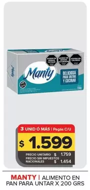 Manty - Alimento en pan para untar