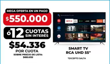 RCA - SMART TV UHD 55"