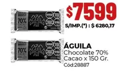 Amargo - Chocolate 70% Cacao x 150 Gr. Cód:28887