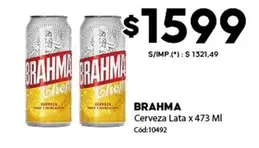 Brahma - Cerveza Lata x 473 Ml Cód:10492