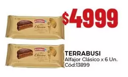Terrabusi - Alfajor Clásico x 6 Un. Cód:13899