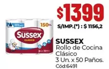 Sussex - Rollo de Cocina Clásico Cód:6491